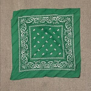 Amazon Green Paisley Bandana Scarf